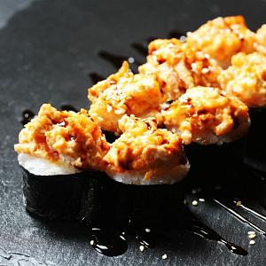 Запеченный ролл Три рыбы